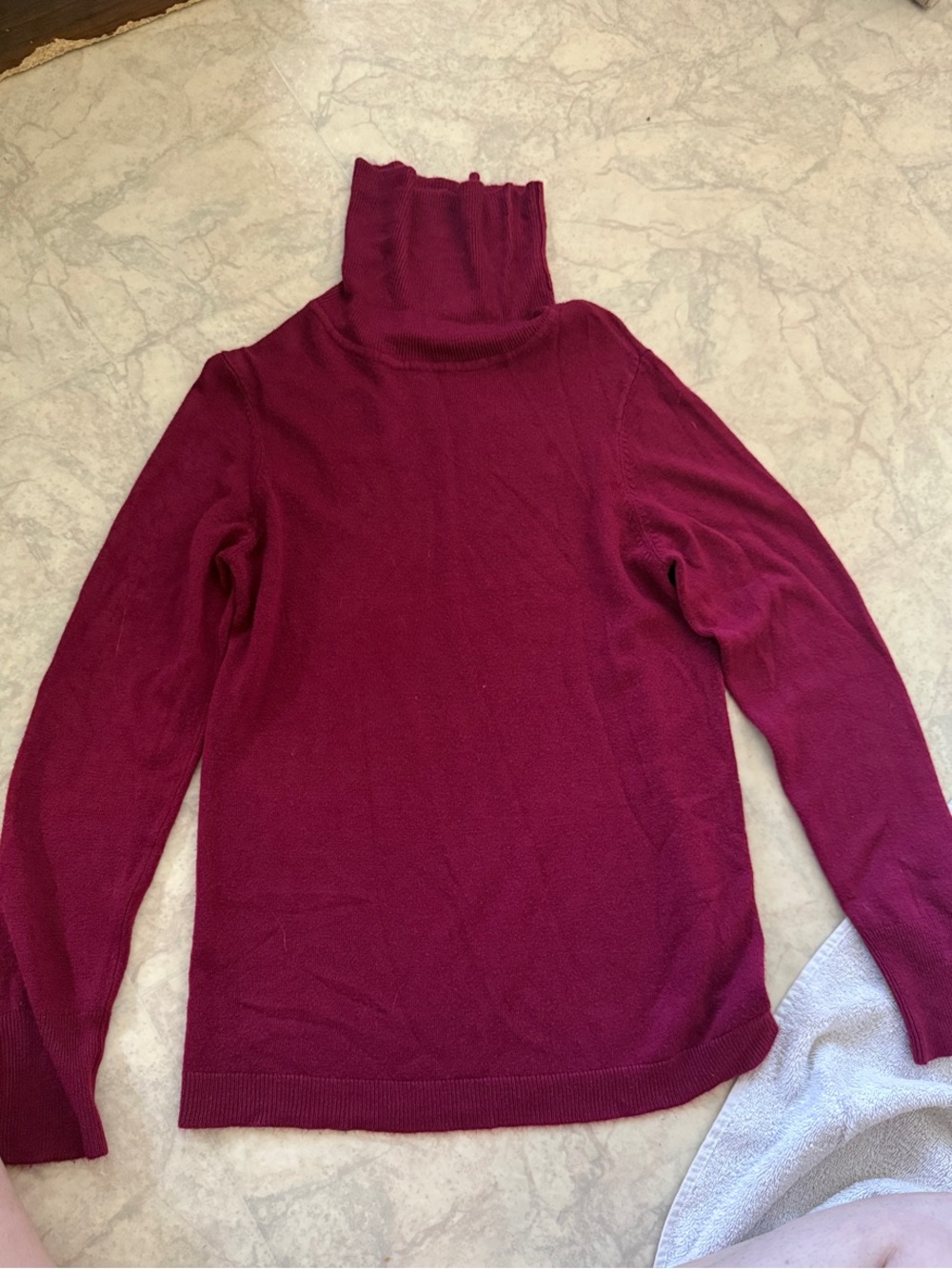 Cozy Women's Wine-Red Turtleneck Sweater